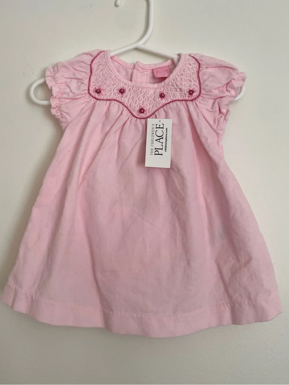 The Children's Place Light Pink Smocked Cap-Sleeve Dress